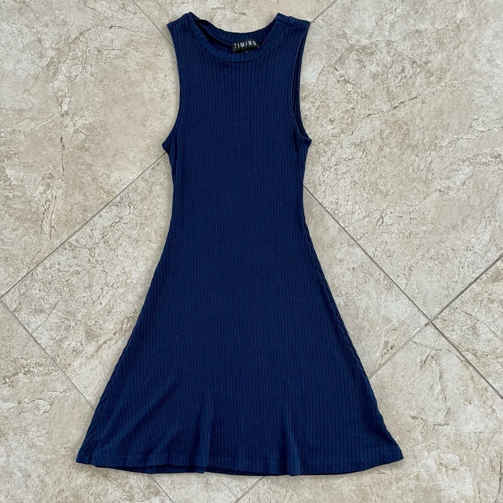 Navy Sweater mini dress